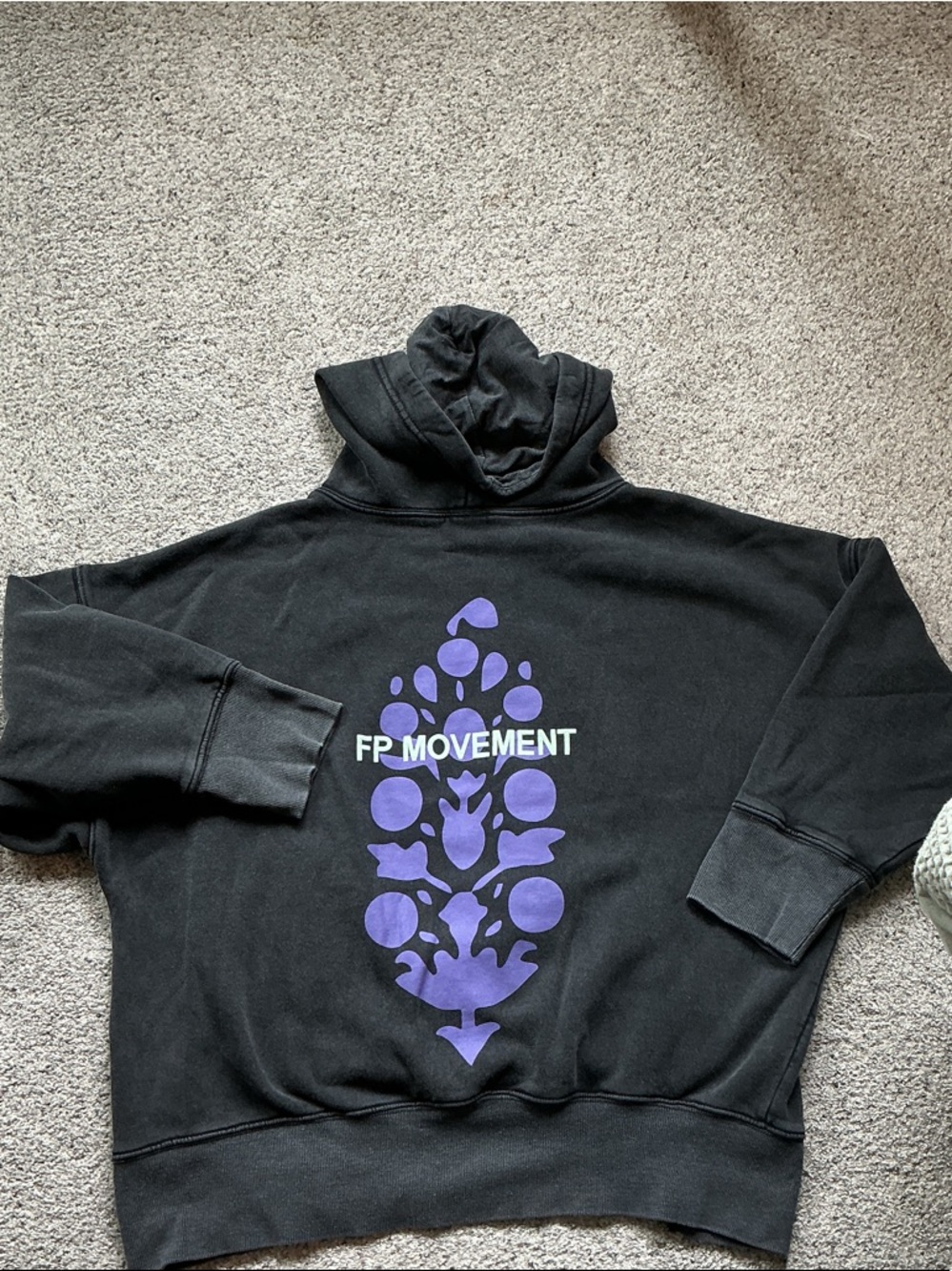FP Movement by Free People Sprint to the Finish Hoodie ~ Washed Black Grape - Picture 5 of 12